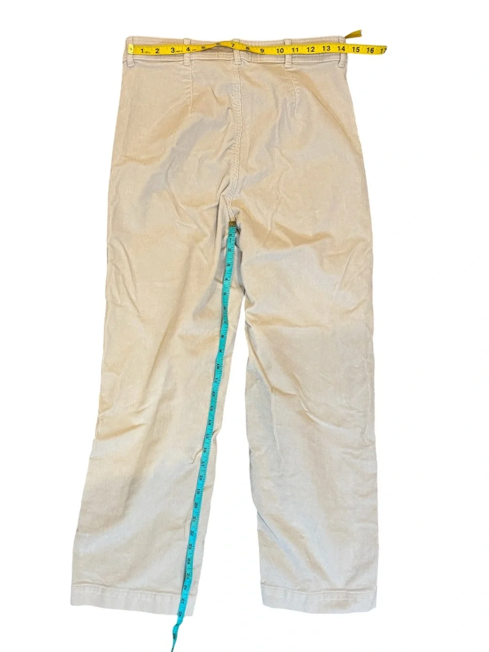 Everlane The Corduroy Wide-Leg Pant Ankle Length Cream Beige Size 6 - Picture 7 of 7